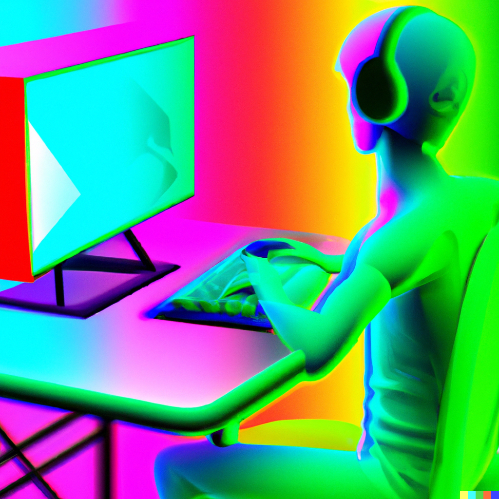 DALL·E 2023-06-13 08.33.41 - Create a Colorful 3d image of a gamer playing on the computer.png